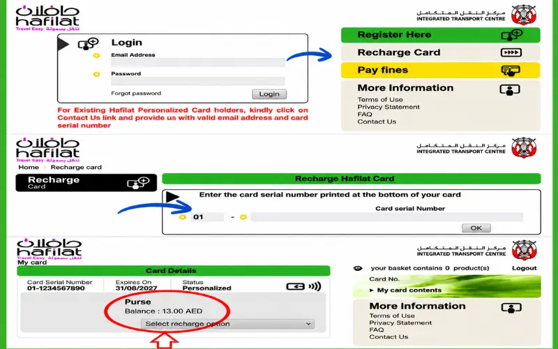 Check Hafilat balance online.