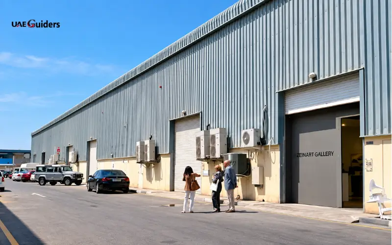 Al Quoz Industrial Area 4 warehouses and commercial businesses.