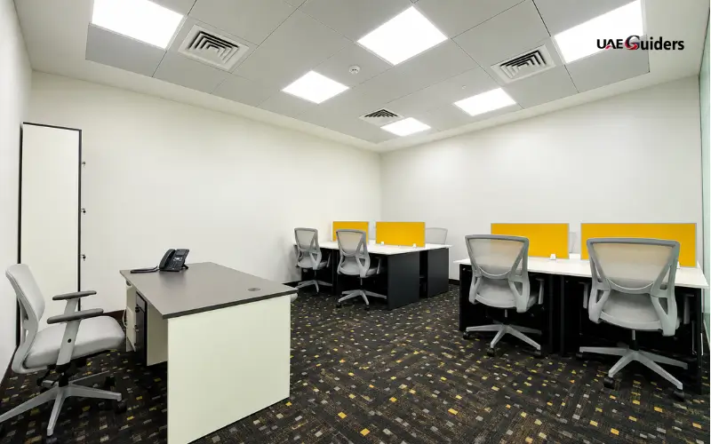 Office workstations and seating at Wafra Square Building